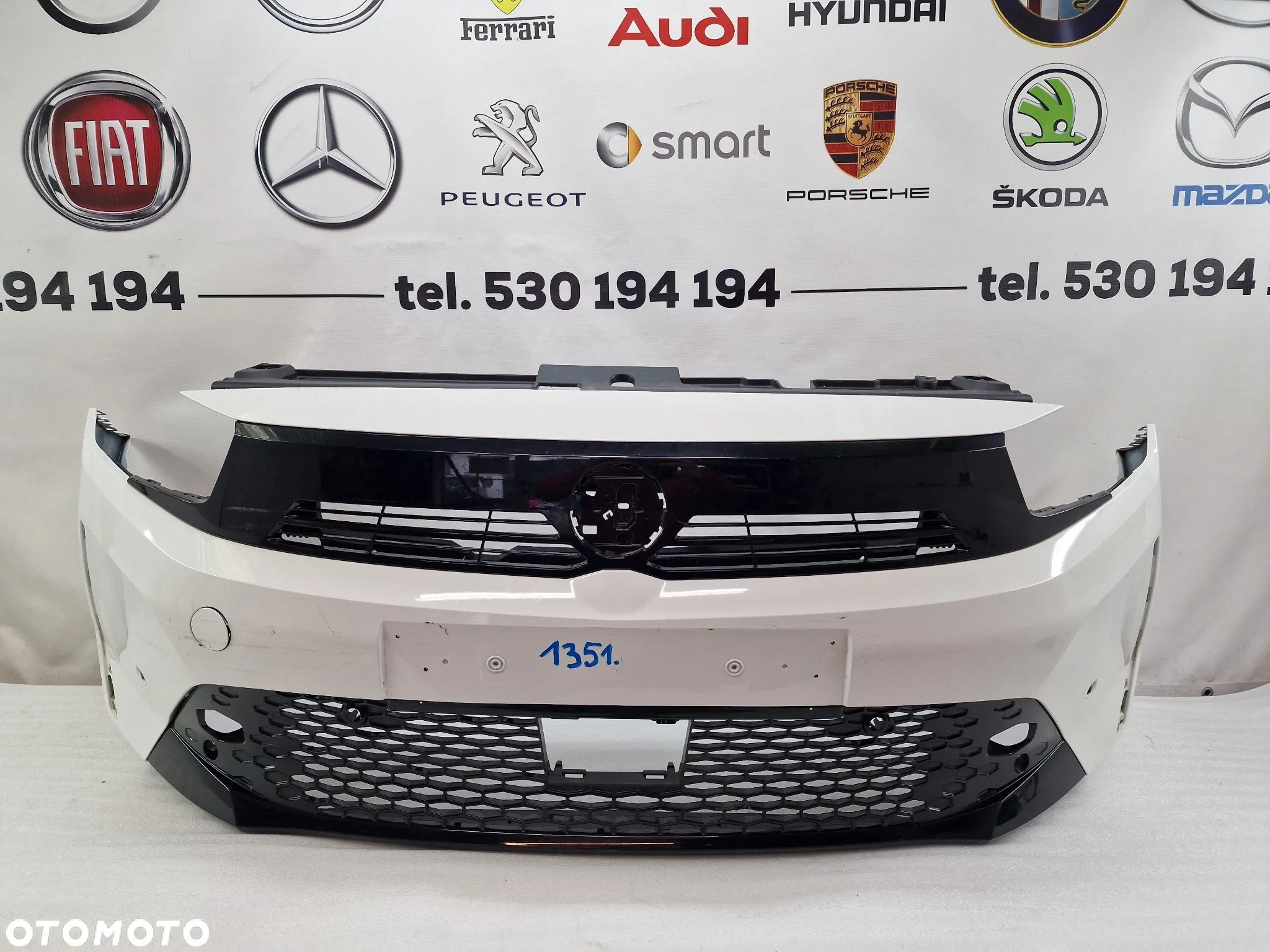 OPEL CORSA F LIFT 23- ZDERZAK PRZEDNI PRZÓD NA 6XPDC 6X PDC + ATRAPA / GRILL + KRATKA ŚRODKOWA POD RADAR , NR 9850353180 , NR AUKCJI NZ1351 - 1