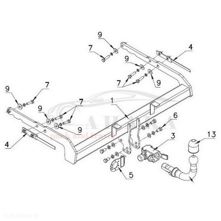 Hak Holowniczy Automat Do Ford Galaxy Iii 2006-2015 - 3