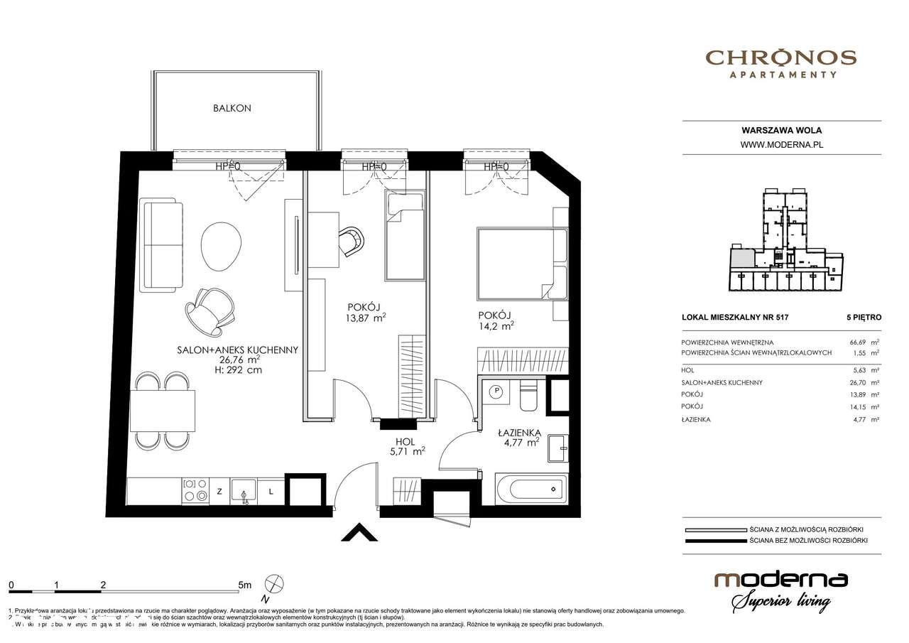 3-pokojowy apartament 65m2 + balkon Bezpośrednio - Pełny obrazek: 2/23