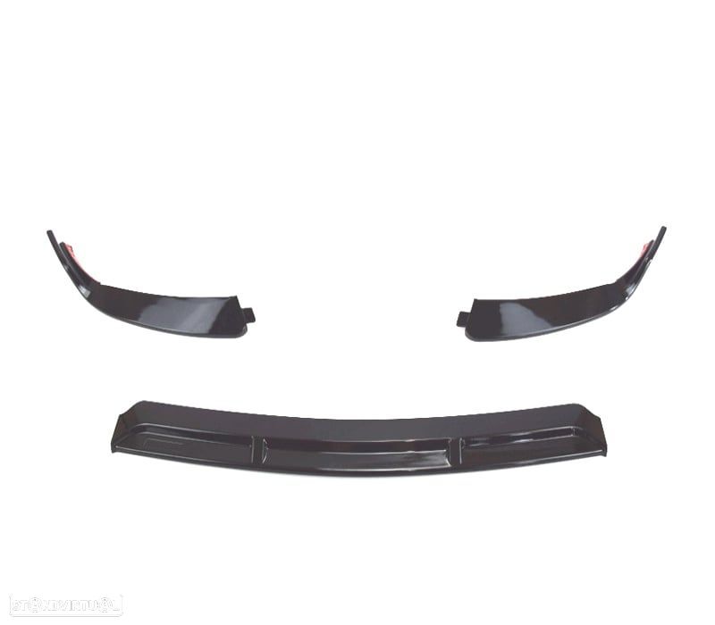 SPOILER LIP FRONTAL MERCEDES CLASE C W205 14-18 LOOK AMG PRETO BRILHANTE - 4