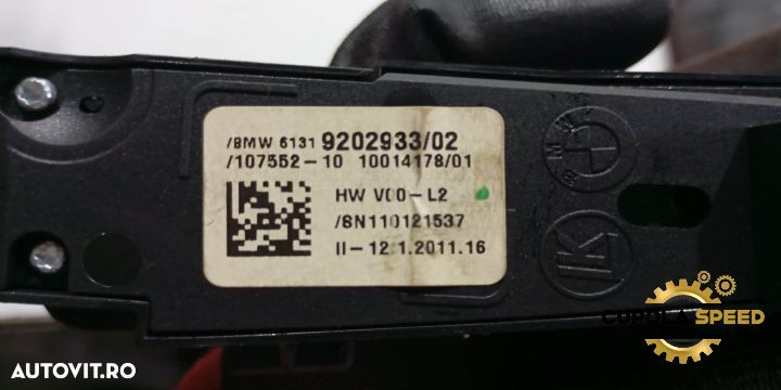 Buton comutator consolă centrală 9202933-02 BMW Seria 5 F11 [2009 - - 2
