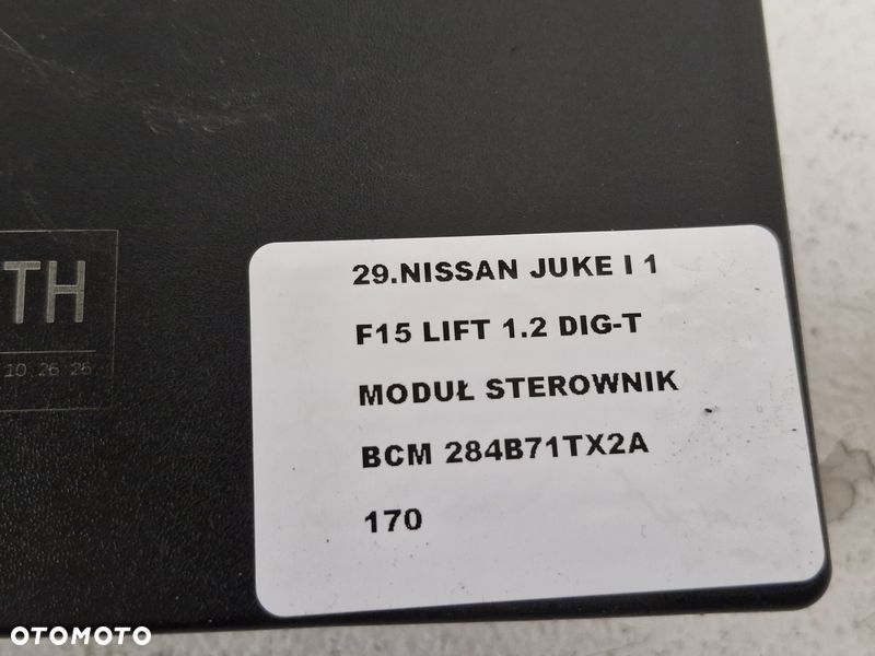nissan juke i 1 f15 lift 1.2 dig-t moduł sterownik bcm 284b71tx2a - 7