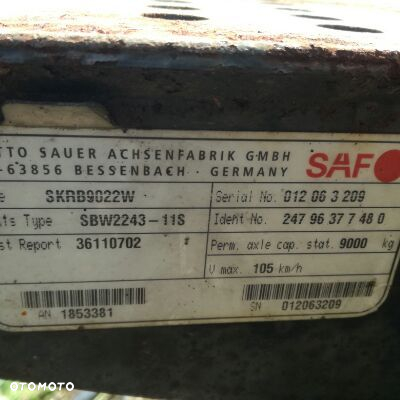 Oś naczepy Saf  Intrax wachacz skrb9022 w i inne - 5