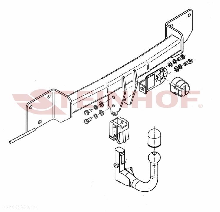 Wypinany hak holowniczy + Moduł 7 pin do BMW SERIA 1 E81 E87 od 2004 do 2011 - 3