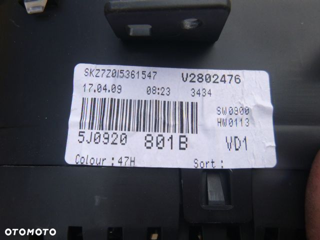 ZESTAW STARTOWY KOMPUTER STACYJKA IMMOBILIZER LICZNIK SKODA FABIA II 1.2 07- - 15