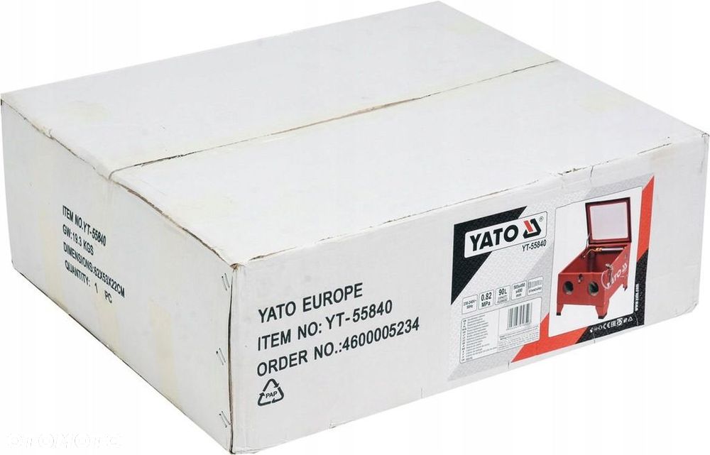 YATO PIASKARKA KABINOWA KOMOROWA 90L PIASKOWANIA - 7