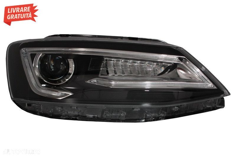 Faruri LED DRL VW Jetta Mk6 VI Non GLI (2011-2017) Semnal Dinamic Secv - 2