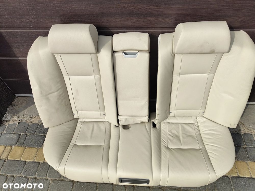 BMW E65 Kanapa skórzana skóra jasna kremowa Podgrzewana - 2