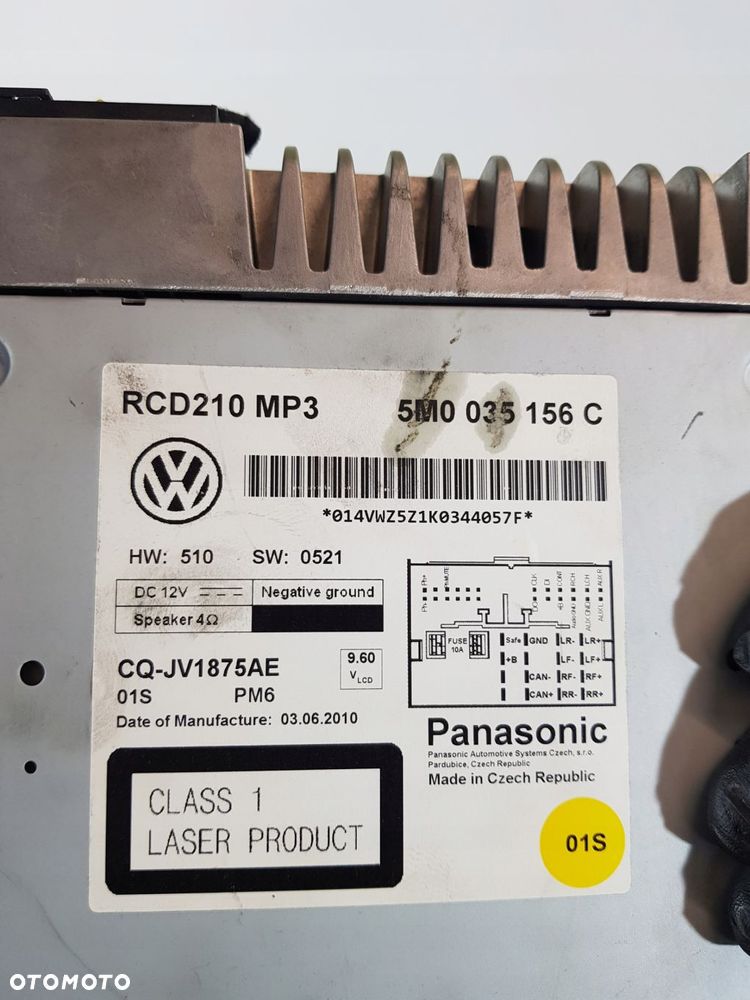 radio vw polo v golf 1.6 tdi 5m0035156c - 7