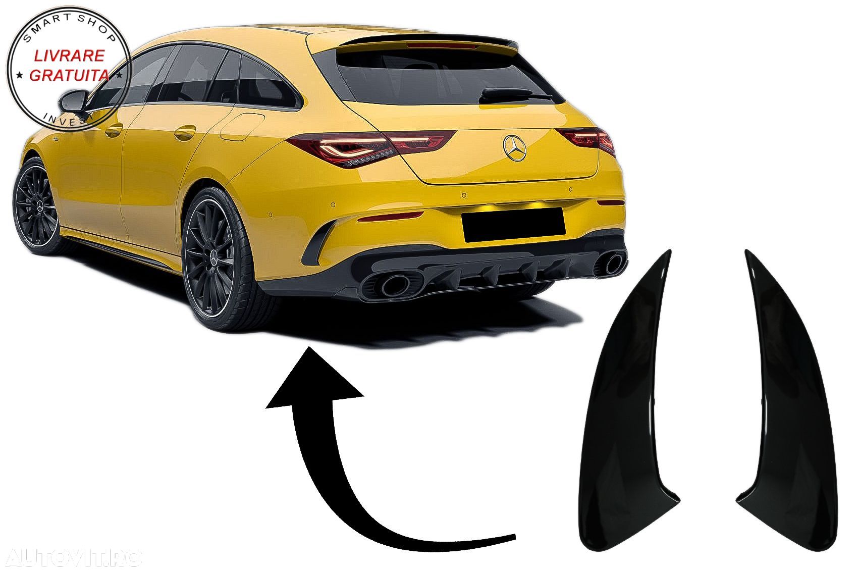 Ornamente Bara Spate Flapsuri Mercedes CLA Shooting Brake X118 CLA Coupe C118 (201- livrare gratuita - 1