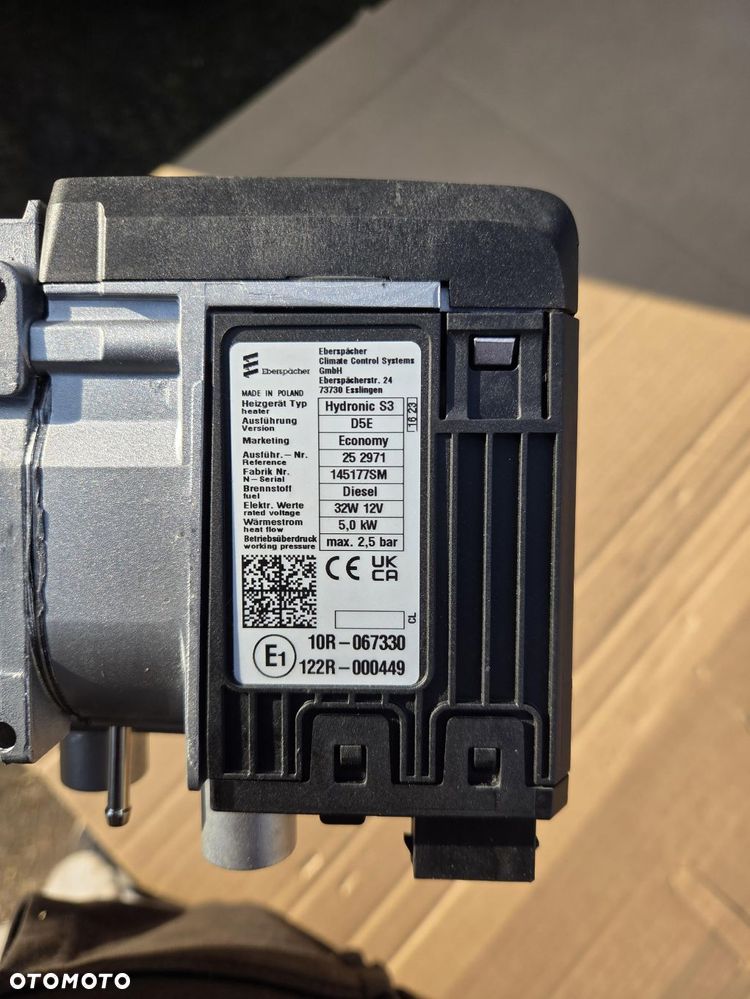 ogrzewanie postojowe Eberspaecher Hydronic S3 D5E 12V CL Diesel 5kW 32W 10R067330 122R000449 - 10