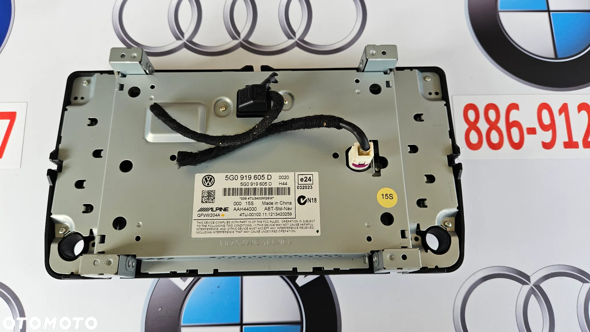 VW GOLF 7 VII  Radio Ekran Wyświetlacz 5G0919605D  ŁADNY - 5