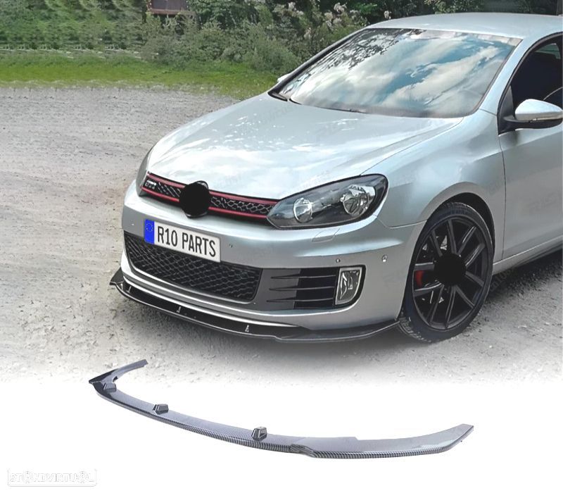SPOILER LIP FRONTAL VOLKSWAGEN VW GOLF 6 GTI 08-12 CARBONO - 1