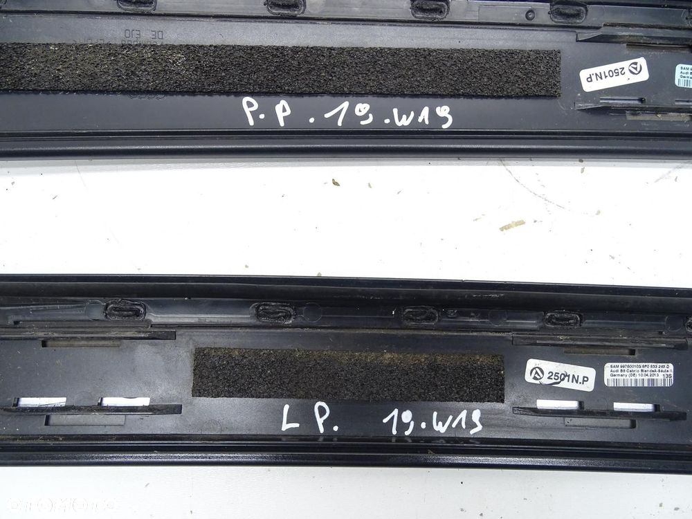 LISTWA PIONOWA SZYBY PRZEDNIEJ PRAWA LEWA 8F0853266D AUDI A5 8T CABRIO - 12