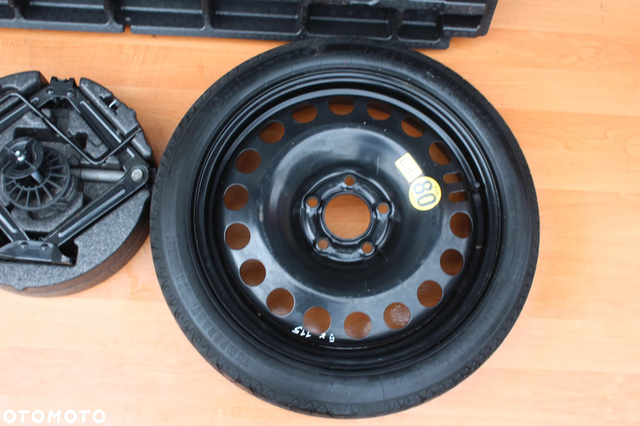 KOŁO DOJAZDOWE ZAPAS ZESTAW KLUCZ LEWAREK STYROPIAN OPEL ASTRA J GTC 17 CALI 5x115 IS25 - 3