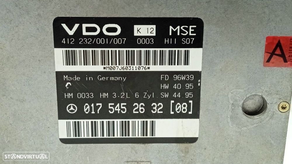 CENTRALINA DO MOTOR UCE MERCEDES CLASE E (W210) BERLINA 320 (210.055) - 2