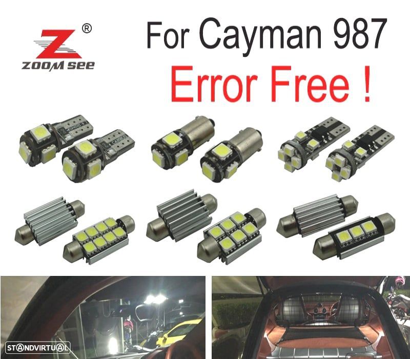 KIT COMPLETO 19 LAMPADAS LED INTERIOR PARA PORSCHE CAYMAN 987 05-12 - 1