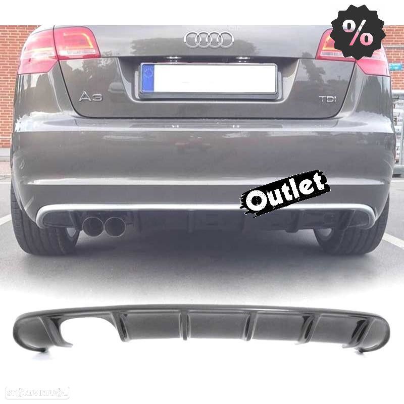 R024018C9 DIFUSOR PÁRA-CHOQUES TRASEIRO AUDI A3 8P 8PA SPORTBACK 08-12 LOOK S LI - 1