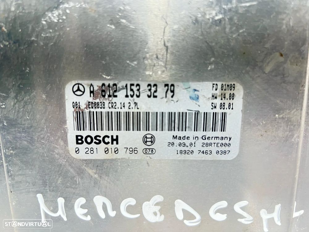.Centralina Motor Bosch Mercedes Benz 2.7 CDi OM612.963 612 963 A 612 153 32 79 / 0 281 010 796 CR2.14 - 1