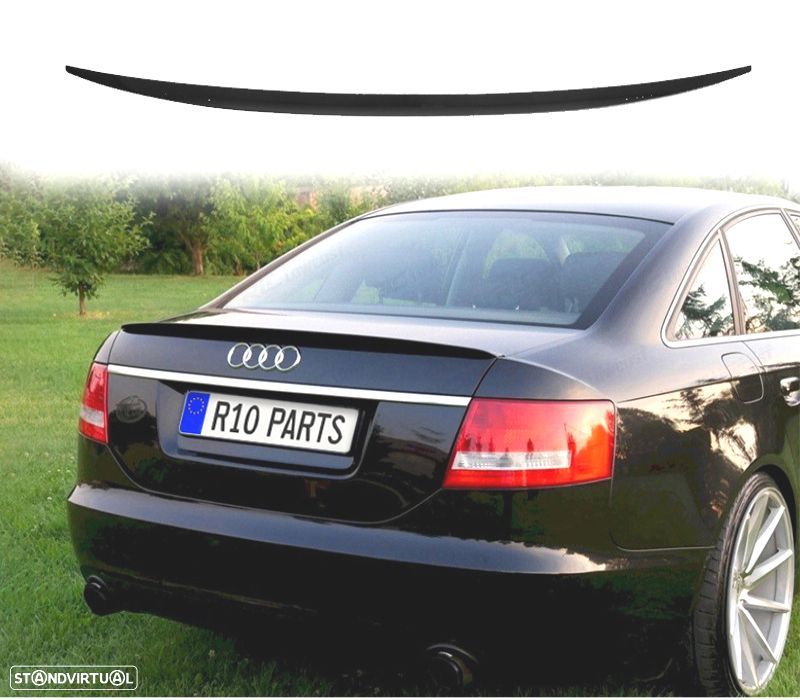SPOILER AUDI A6 C6 4F BERLINA 11-18 PRETO BRILHANTE - 1