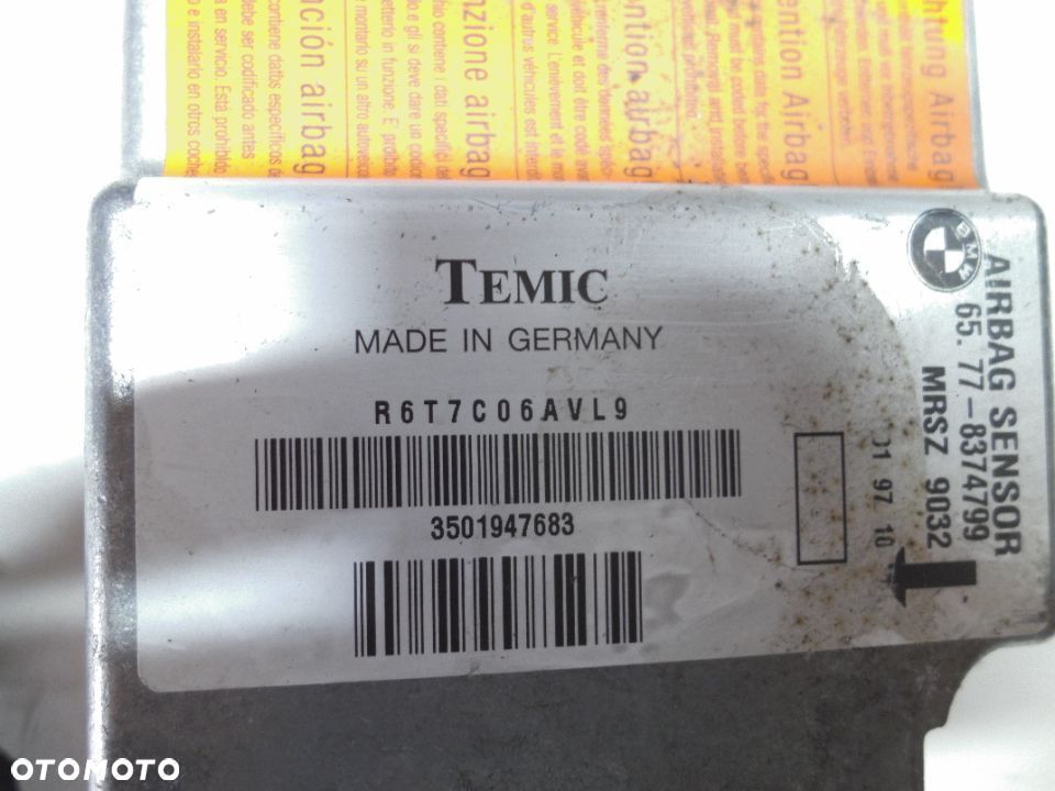 MODUŁ SENSOR AIRBAG BMW E39 65778374799 + WTYCZKA - 2