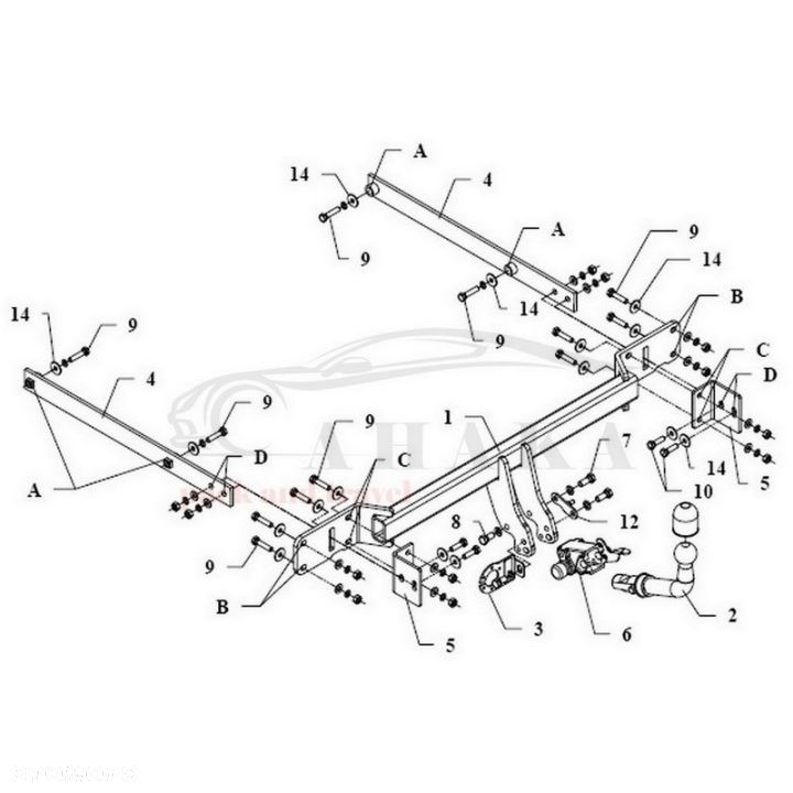 Hak Holowniczy Automat Do Mb Mercedes Benz C Klasa W204 Sedan 2007-2014 - 3