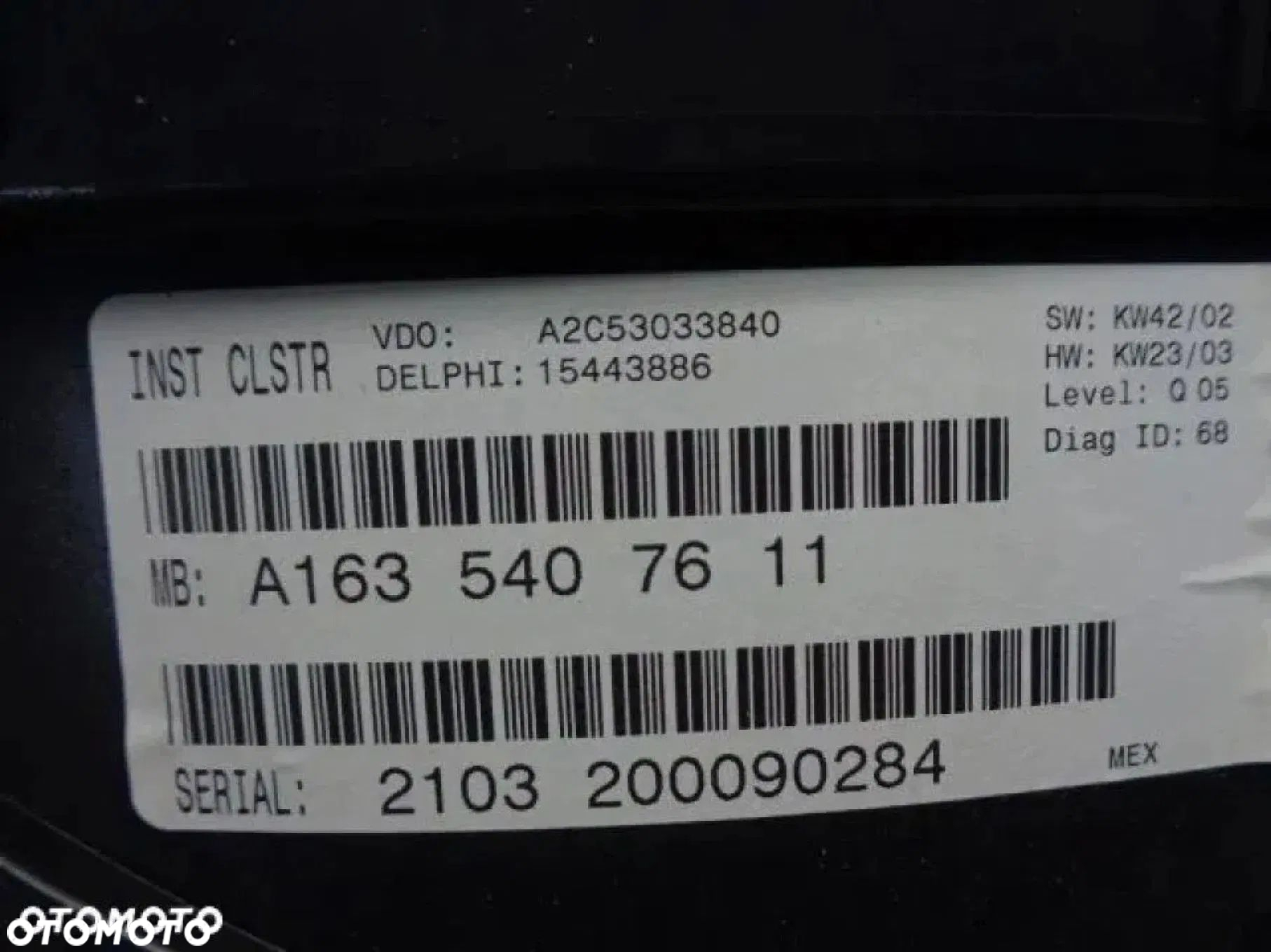 Mercedes ML W163 Lift 2.7 CDI Licznik Zegary A1635407611 - 3