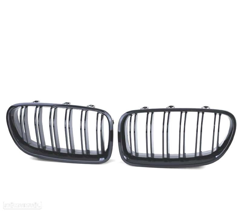 GRELHA FRONTAL BMW F10 13-17 LOOK M5 PRETO BRILHANTE - 3