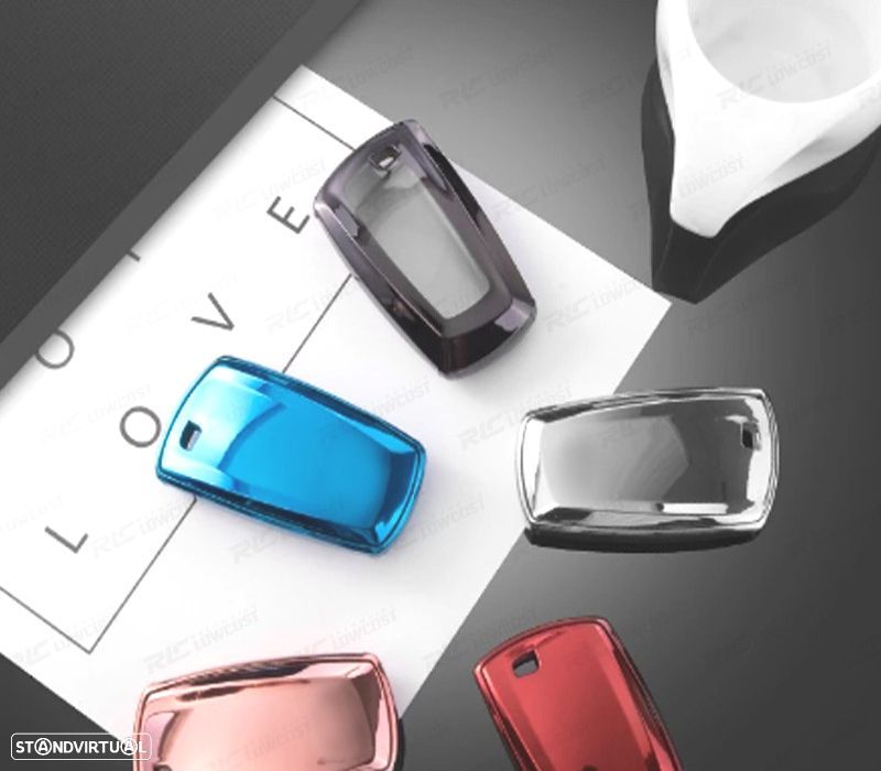 CAPA CARCAÇA CHAVE BMW QUADRADA CROMADO - 2