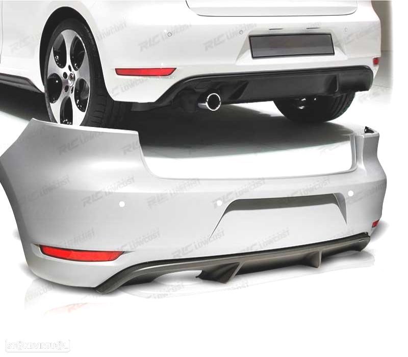 PARACHOQUES TRASEIRO PARA VOLKSWAGEN VW GOLF 6 08-12 GTI STYLE SINGLE PDC - 1