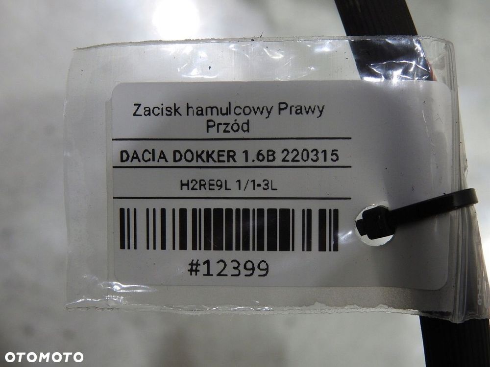 ZACISK HAMULCOWY PRAWY PRZÓD DACIA DOKKER 1.6 - 7