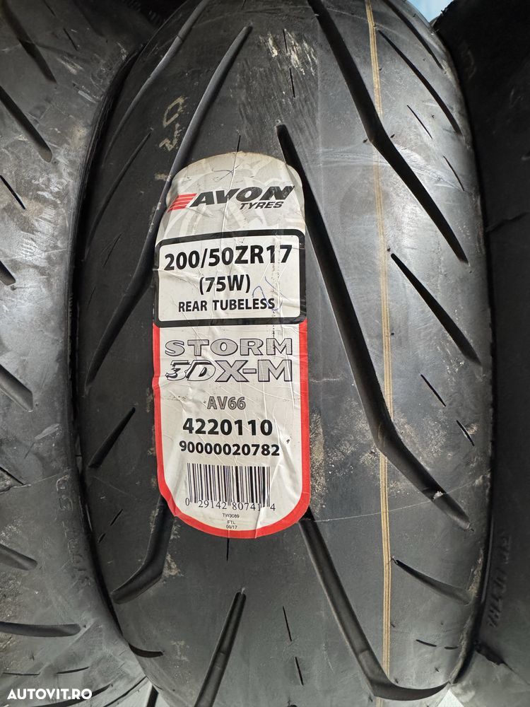 200 50 17 Anvelopa Moto NOUA Avon 3D Storm Sport Cauciuc Spate - 3