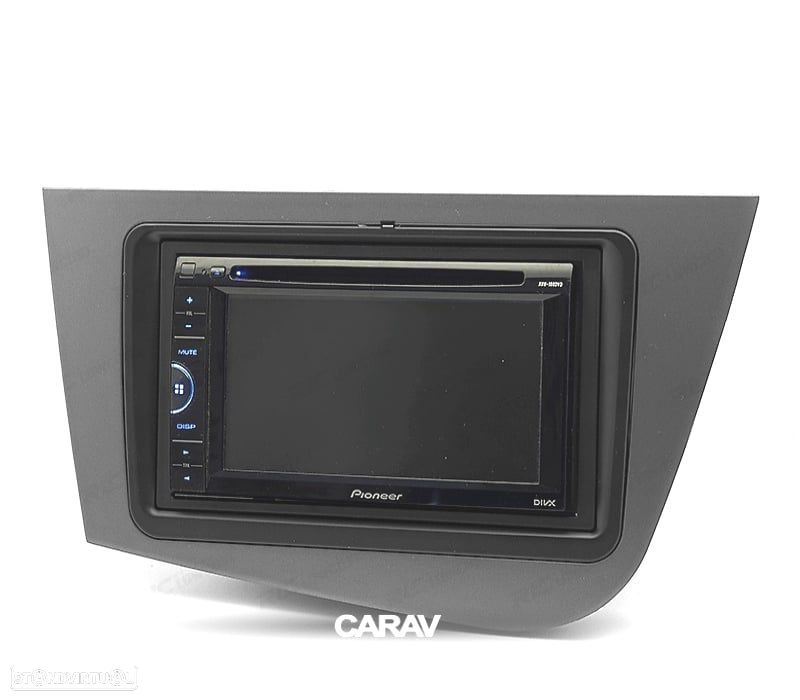MOLDURA ADAPTADOR CINZA PARA RADIO 2 DIN PARA SEAT LEON 05-12 - 4