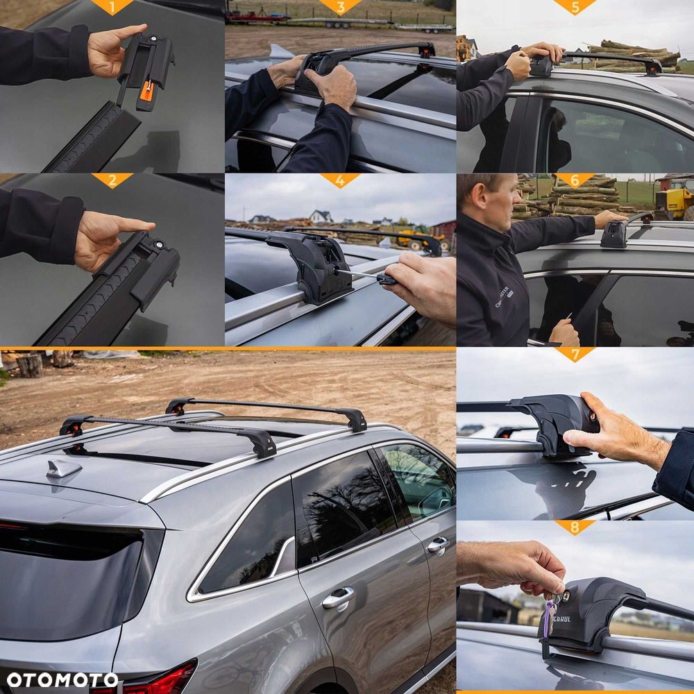 Bagażnik dachowy belki poprzeczki na relingi Audi Q3 Q8 Q7 Q5 A4 B9 - 7