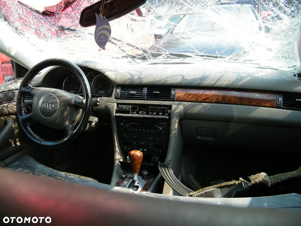 Audi A6 C5 (01-05r.) 2.5 TDI 163KM. Silnik BFC  (oraz: BCZ, BDG) Skrzynia GHD,  JLJ  Lakier LZ5L. Cały na części. GWARANCJA !!!  Przód Tył Zestaw Komplet Drzwi Klapa Zderzak Błotnik Maska Grill Atrapa Szyba Pas Lampa Lusterko Boczki Fotel Kanapa Kokpit Deska Rozdzielcza Przełącznik Włącznik Sterownik Przewody Wiązka Instalacja Moduł Komputer Czujnik Listwa Pompa Alternator Wtryski Głowica Rozrusznik Kompresor Sprzęgło Dwumas Silnik Skrzynia ABS Klimatyzacji Paliwa Wspomagania Kolektor Turbina Przepustnica Zawór Chłodnica Koło Hak Belka Sanki Zawieszenie Mcpherson Półoś Amortyzator Wydech Tłumik Zacisk Most - 6