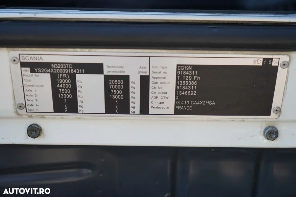 Scania G 410 / RETARDER / HIDRAULICĂ / CABINĂ JOSĂ / EURO 6 - 35