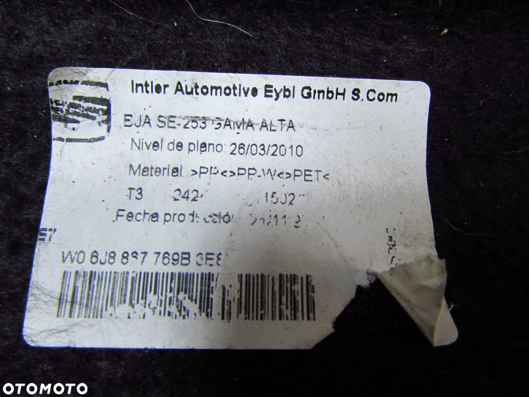SEAT IBIZA IV KOMBI 08-12 POLKA BAGAZNIKA TYL 6J8867769B - 6