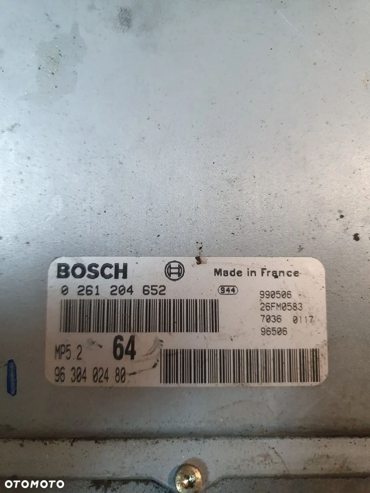 Sterownik silnika komputer 0261204652 Citroen Peugeot 2.0 16V 9630402480 - 2