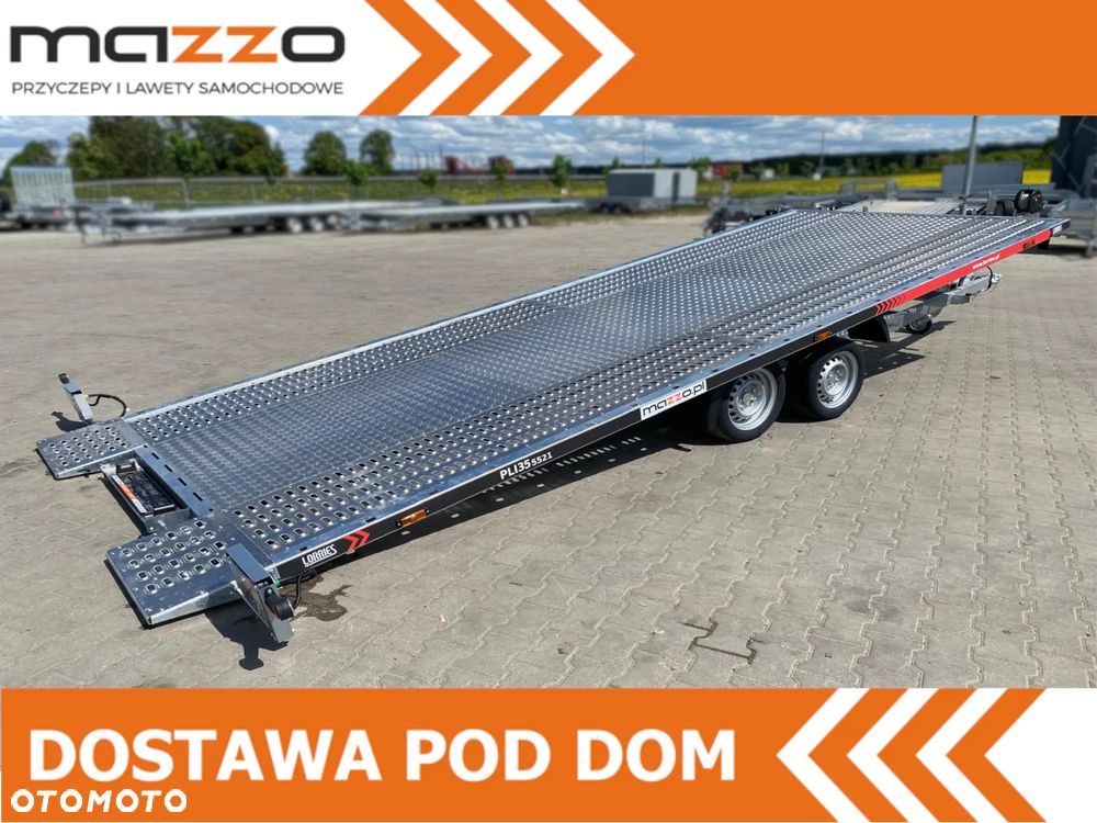 Lorries Dostawa laweta UCHYLNA GRAWITACYJNIE 550x201cm DMC3500kg wypełnienie z blachy alu