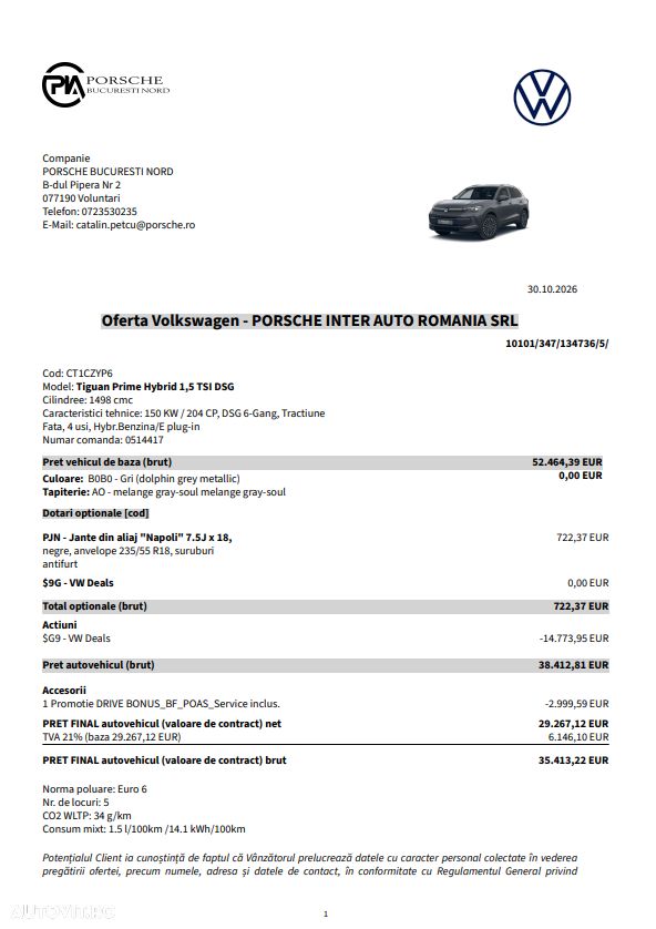 Volkswagen Tiguan 1.5 TSI eHybrid DSG PHEV Life - 14