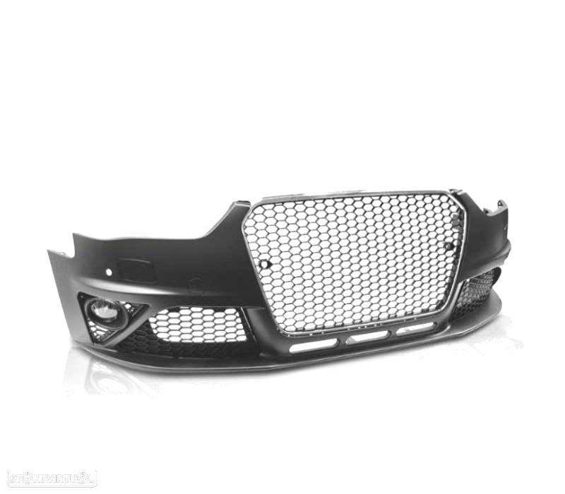 PARACHOQUES FRONTAL SEM FAROIS DE NEVOEIRO AUDI A4 B8 11-15 PDC SRA LOOK RS GRELHA CROMADA - 4