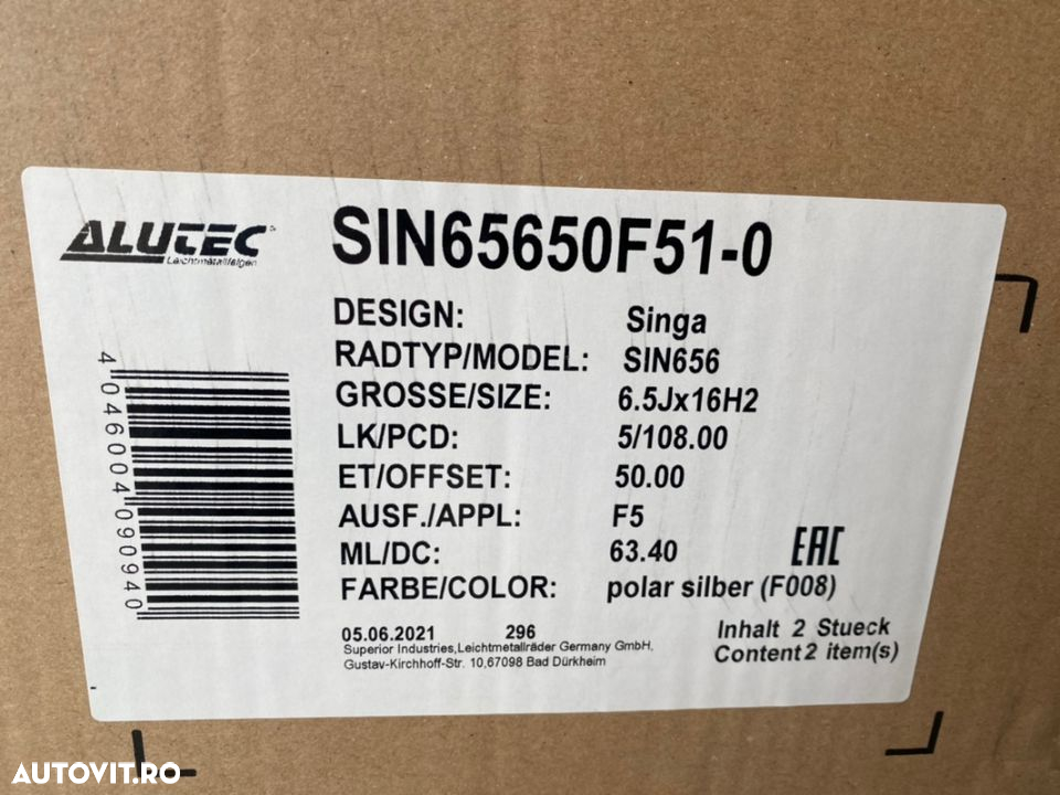 vand jante aliaj 5x108 pe 16” Alutec noi - 3
