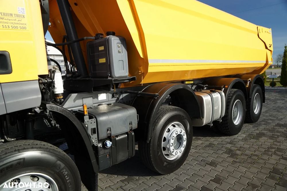 DAF CF 85.410 / 8x4 / BASCULĂ SPATE / CLAPETĂ HIDRAULICĂ / ANVELOPE 100% / MANUALĂ / EURO 6 - 15