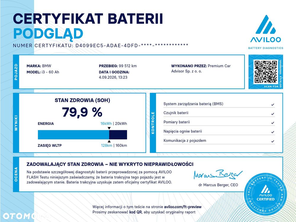 BMW i3 (60 Ah) - 30