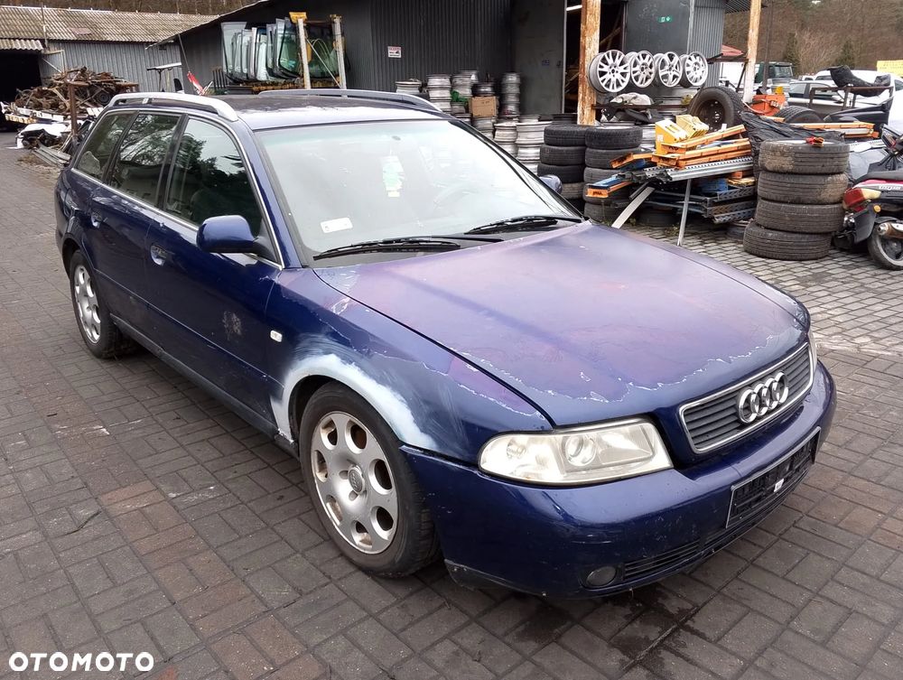 Audi A4 B5 FL (97-01r.) 2.4 B 164KM. Silnik ARJ Skrzynia EAE lakier LZ5K / 5J Nagłośnienie BOSE. Cały na części. GWARANCJA !!!  Przód Tył Zestaw Komplet Drzwi Klapa Zderzak Błotnik Maska Grill Atrapa Szyba Pas Lampa Lusterko Boczki Fotel Kanapa Kokpit Deska Rozdzielcza Przełącznik Włącznik Sterownik Przewody Wiązka Instalacja Moduł Komputer Czujnik Listwa Pompa Alternator Wtryski Głowica Rozrusznik Kompresor Sprzęgło Dwumas Silnik Skrzynia ABS Klimatyzacji Paliwa Wspomagania Kolektor Turbina Przepustnica Zawór Chłodnica Koło Hak Belka Sanki Zawieszenie Mcpherson Półoś Amortyzator Wydech Tłumik Zacisk Most - 3