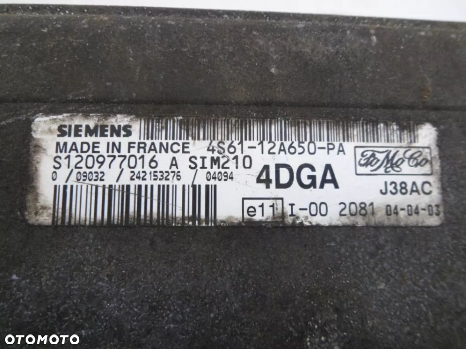KOMPUTER STEROWNIK FORD fiesta s120977016a 4dga - 1