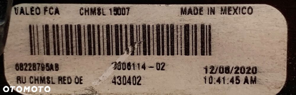 U7A CHRYSLER PACIFICA II 16- LAMPA STOP STOPU TRZECIE ŚWIATŁO 68228795AB - 12