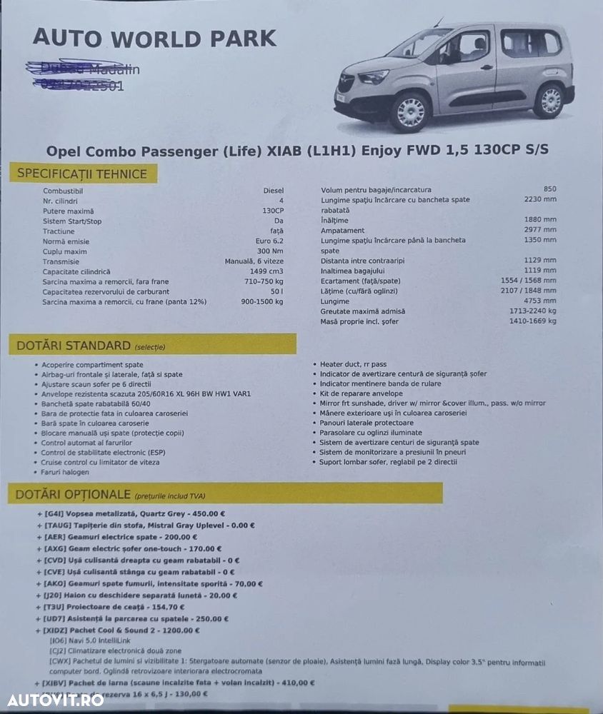 Opel Combo Life 1.5 L1H1 Start/Stop Edition Life - 33