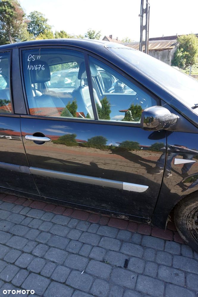 DRZWI PRZEDNIE PRAWE SCENIC II PH2 LIFT NV676  CZARNY RENAULT 2006-2009 - 1