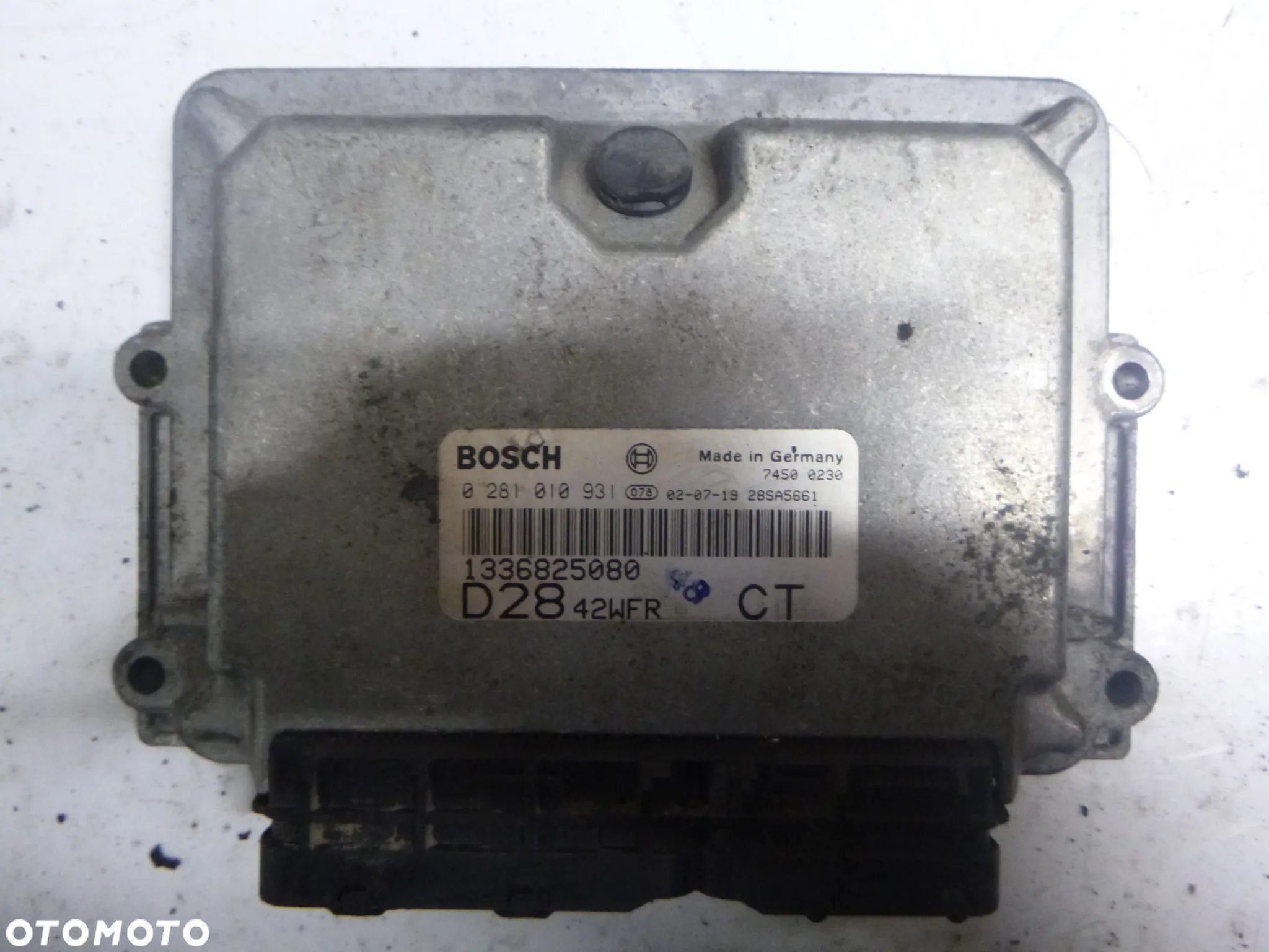 ZESTAW STARTOWY FIAT DUCATO II LIFT 2,8 JTD 2002r STEROWNIK 1336825080  0281010931 - 2